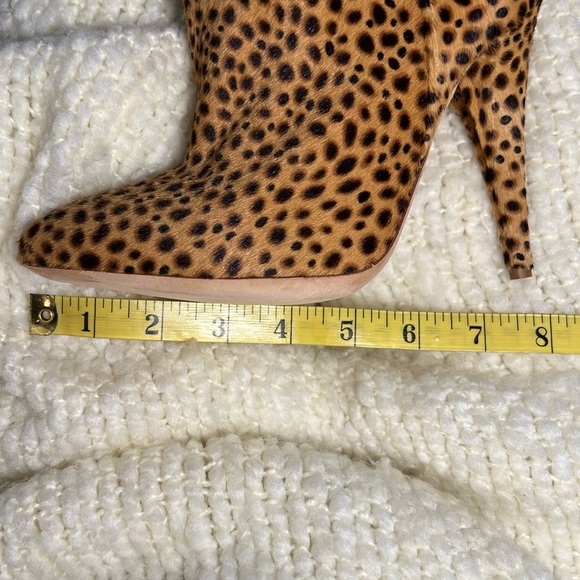Loeffler Randall Calf Hair Cheetah Bootie Heel Pointed Toe 6/6.5 - Picture 12 of 12